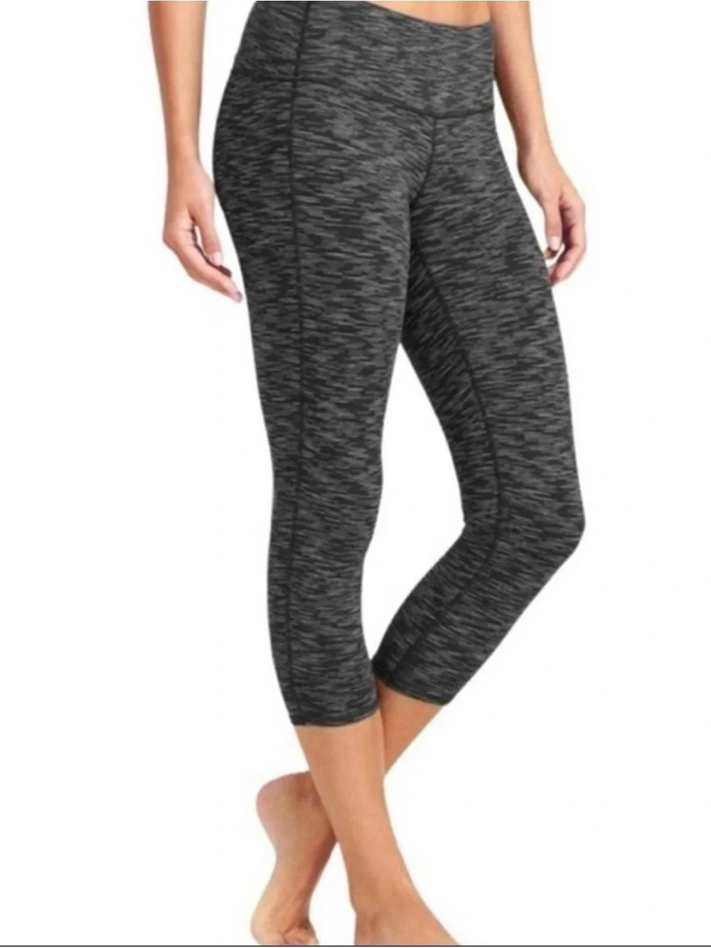 Girls' Active Capri Leggings - Heathered Black